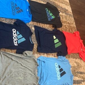 Adidas Kids Short Sleeve Tees - Blue, Gray, Red